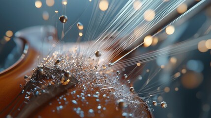 Aufkleber - Creating music with threaded needles an artistic scene of beauty studio digital art abstract close-up imagination