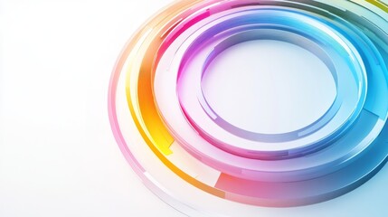 Poster - Colorful Abstract Swirls with Soft Gradient Background for Design