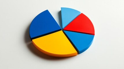 Poster - colorful pie chart segments displaying data visualization concept