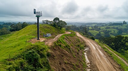 Poster - Hillside with Virtual Twin Monitoring Soil Stability and Issuing Landslide Alerts A Futuristic Landscape of Environmental Sustainability and Risk Prevention