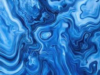 Canvas Print - Blue and White Painting Close Up