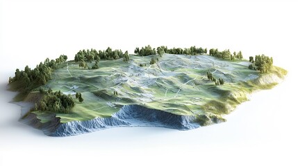 Poster - detailed 3d terrain map with a virtual twin model analyzing and visualizing earthquake prone areas p