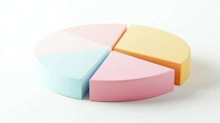 Leinwandbilder - Colorful Circular Chart Model for Educational Presentation Needs
