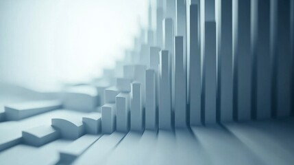 Fototapete - Abstract Minimalist Design with Columns and Soft Shadows