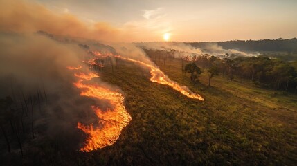 Poster - a high tech wildfire heat map with a virtual twin system tracking the fire spread and wind patterns 