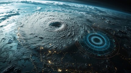 Poster - a detailed typhoon tracking map showcasing virtual storm intensity models providing valuable data an