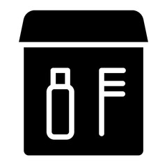 Poster - Camping Outline Toiletries Glyph Icon