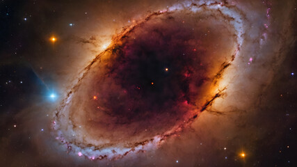 Nebula and galaxies in space. Abstract cosmos background. Universe science astronomy.