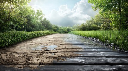 Poster - floodplain map with virtual twin analyzing seasonal water level changes for environmental data visua