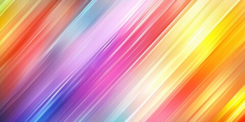 Poster - Holographic Foil Background in Pastel Colors with a Retro Style, Smooth Stripes of Pink, Yellow, Blue, and Orange Creating a Modern Aesthetic