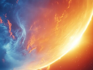 Wall Mural - sun from space