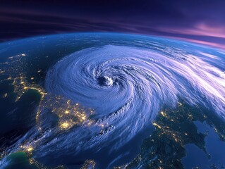 Wall Mural - earth from space at night