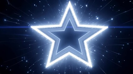 Leinwandbilder - Star animation with glowing effects and dynamic background suitable for various creative projects