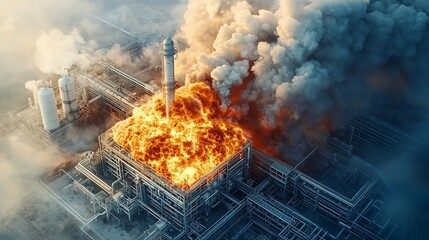 Poster - digital twin simulation of chemical plant explosion hazard map with predictive modeling of toxic exp