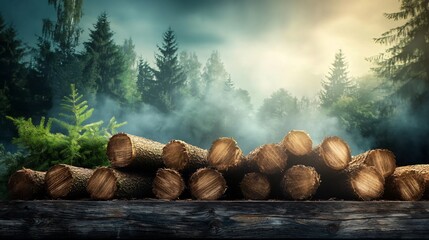 Poster - a photograph of a forest density map integrated with a virtual twin analyzing sustainable logging ar