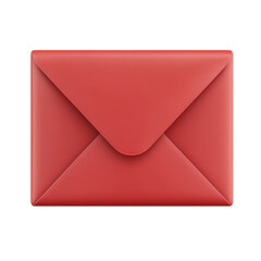 Fototapete - 3d rendering red envelope icon isolated on transparent background
