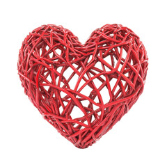 Aufkleber - 3d rendering red heart shaped icon isolated on transparent background