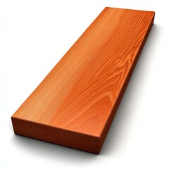 A smooth, polished wooden plank with a rich, warm finish, ideal for various woodworking projects and home decor.