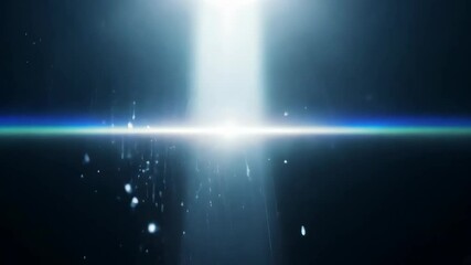 Poster - bright light beams through darkness, creating a stunning visual effect in deep space exploration