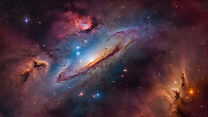 Wall Mural - nebula and galaxies in space. abstract cosmos background. universe science astronomy.