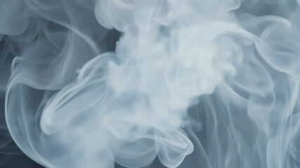 Poster - Mystical gray smoke swirling gracefully in the air creating unique patterns and shapes