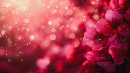 Poster - A close up of a red flower with a blurry background