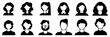 © Sunil - set of silhouette of man avatar icon