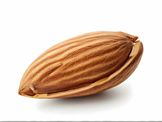 Wall Mural - almonds isolated on white background