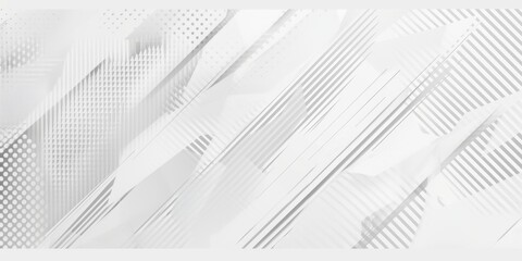 Poster - Abstract white background with a hexagonal shape and a shadow effect for a technology concept. White paper, 3D rendering illustration. Modern website banner logo,  diagonal lines for copy space