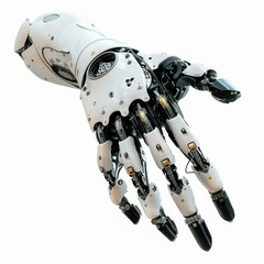 Poster - Advanced robotic hand extended, showcasing the intricate mechanics and futuristic design of artificial intelligence