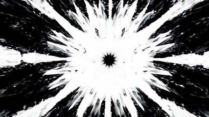 Poster - Creative explosion of white ink on black background showcasing artistic expression and design techniques for graphic enthusiasts