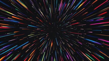 Wall Mural - abstract background with bokeh lights and sparkles, glowing effect on a dark, colorful background.