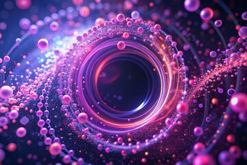 Poster - Mesmerizing Purple and Pink Particle Swirl Loop in 4K Resolution – Dynamic Visuals Perfect for Backgrounds, Motion Graphics, and Abstract Art Projects