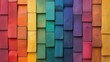 © Duskcraft - Colorful wooden blocks arranged in a vibrant rainbow pattern on a surface