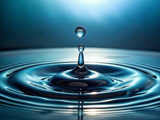 Poster - Minimalist Water Drops Background in 4K Resolution with Alpha Channel, Perfect for Nature and Abstract Themes, Ideal for Video and Graphic Projects