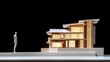 © Kittipong - Modern Architectural Model with Human Figure in Studio Setting