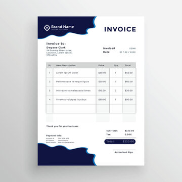 business invoice template