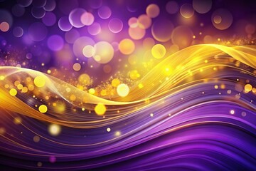 Aufkleber - Vibrant Purple and Yellow Abstract Background with Wavy Patterns, Ideal for Artistic Projects or Creative Designs, Featuring a Beautiful Bokeh Effect for Enhanced Visual Appeal