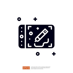 Poster - A simple graphic depicting a notepad with a pencil, symbolizing note-taking or creative writing.