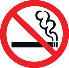 no smoking sign vector illustration with white background