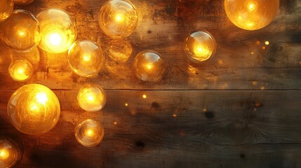 Wall Mural - led bulbs saving energy. generative ai