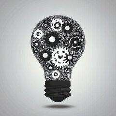 Poster - Lightbulb filled with intricate gears.
