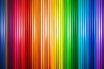 Poster - Rainbow Stripes: Vibrant Vertical Color Burst Photography