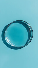 Wall Mural - glass dish on blue background illustration