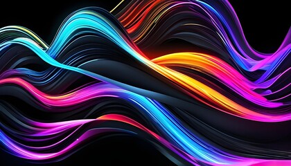 Poster - Abstract Wave Design with Colorful Flow and Dynamic Energy