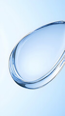 Wall Mural - abstract 3d blue liquid background