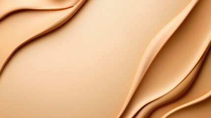 Poster - Smooth Beige Fabric Waves Flowing Elegantly Creating Soft Textures in Natural Light Background