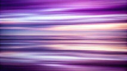 Poster - Surreal Abstract Photography of Horizontal Stripes in Purple and White, Evoking Dreamlike Landscapes and Fluid Motion with a Touch of Modern Art Aesthetic