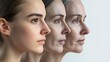 © Archibalttttt - Woman aging process showing young, middle age and old faces