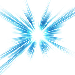 Poster - Dynamic Blue Explosion with Radiating Light Effects and Flares